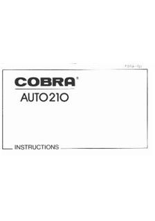 Cobra 210 Auto manual. Camera Instructions.